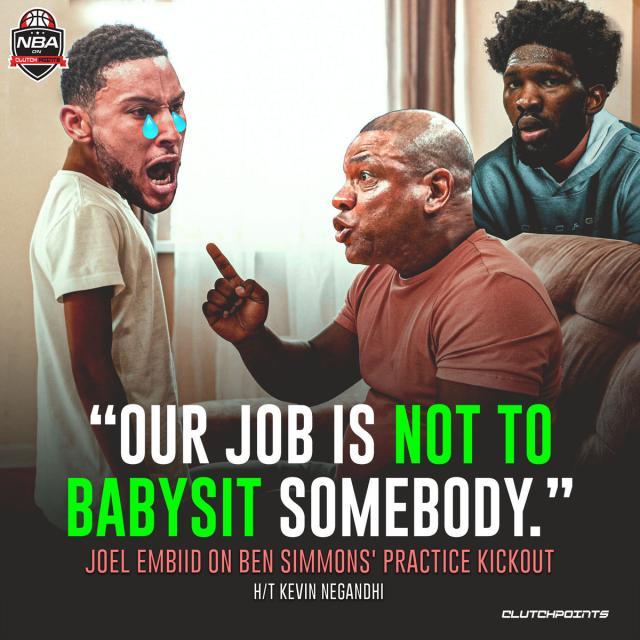 西蒙斯消极训练被里弗斯赶走 揭幕战遭队内禁赛